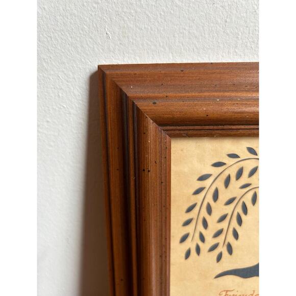 Vintage Framed Cutout Friendship Print | Cottagecore Farmhouse Wall Decor - Picture 3 of 5